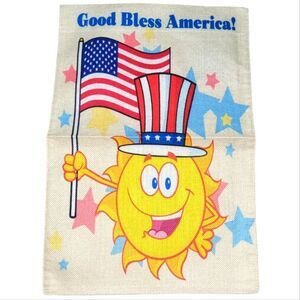 God Bless America Garden Flag with Sin and Flag